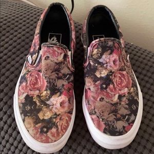 Vans sneakers flower decor